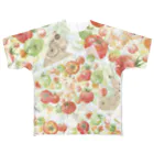 Vegefru　bouquet　　　　　　　＜ベジフルブーケ＞のヤギとトマトのコラージュ All-Over Print T-Shirt