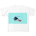 ♡BE HAPPY♡の恋する魚たち フルグラフィックTシャツ