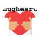 死ぬまでにやりたいことリストを叶え合うアプリHugHeartのグッズ屋さんの HugHeart フルグラフィックTシャツ