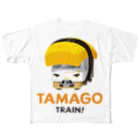 Train Kids! SOUVENIR SHOPのお寿司電車「 たまご 」 フルグラフィックTシャツ