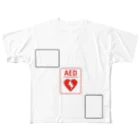 moCoのAED フルグラフィックTシャツ