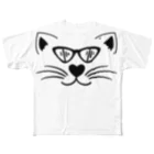 9CATSの猫のシルエットシリーズ from 9CATS All-Over Print T-Shirt