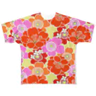 Love taiwanの台湾の伝統的な花柄 (ピンク・オレンジ) / フルグラフィックTシャツ フルグラフィックTシャツ