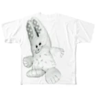 PAW WOW MEOWのおとぼけラビット All-Over Print T-Shirt