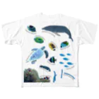 L_arctoaの沖縄の海の生き物 フルグラフィックTシャツ