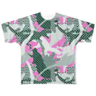 ShiroILLの恐竜カモ　ピンク All-Over Print T-Shirt