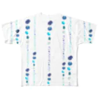 REDMOON_SAPPOROの宝石・青延べ All-Over Print T-Shirt