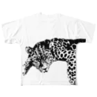 ラッコの「らー」の豹 All-Over Print T-Shirt