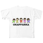 けんちょぅのショップのOKAPPARKA フルグラフィックTシャツ