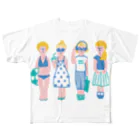 morieebooksの夏ガールズ フルグラフィックTシャツ