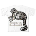 MUSEUM LAB SHOP MITのリクエストSnow leopard＊ユキヒョウ フルグラフィックTシャツ