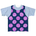 ゴータ・ワイの水玉　レイヤード(前後２面プリント) フルグラフィックTシャツ