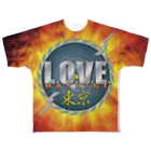 LOVE MACHINE TOKYO ショップのLMTロゴメッシュＴシャツ（両面） All-Over Print T-Shirt