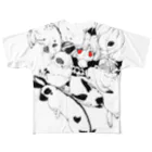 ユマニテンのうさぎに囲まれた過労きつねちゃんＴ All-Over Print T-Shirt