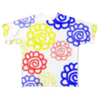 🐸かえるさんと仲間たち🐸のHAPPY花丸 All-Over Print T-Shirt