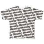 BlessingのBlessing 総柄Logo T/Black×White All-Over Print T-Shirt