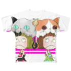 まてゆき.のガブねこズ 背中合せ All-Over Print T-Shirt