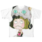 まてゆき.のガブねこ ロック All-Over Print T-Shirt