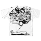 Poooompadoooourのなまけものの夢　モノクロ All-Over Print T-Shirt