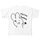 へんなものずかんのまゆげウサギ フルグラフィックTシャツ