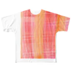HYU のオレンジ フルグラフィックTシャツ