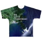 WEAR YOU AREの宮城県 牡鹿郡 Tシャツ 両面 All-Over Print T-Shirt