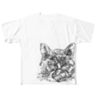 suzua'sのいかちー猫 フルグラフィックTシャツ