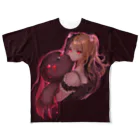 女の子の絵しょっぷのうさぎとお友達の女の子 All-Over Print T-Shirt