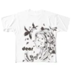 有酸素運動のシルエットアート　花びら All-Over Print T-Shirt