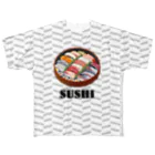 猫と釣り人のSUSHI_2FB フルグラフィックTシャツ