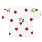 LePuyの苺いっぱいTシャツ🍓 フルグラフィックTシャツ