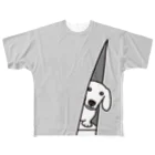 ワンこよみ時々ネコの呼んだ？Momotaグレー両面 All-Over Print T-Shirt