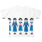 ソーメンズの手をつなぐ女学生 All-Over Print T-Shirt