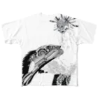 K.tskdのBotanical-Snake eagle フルグラフィックTシャツ