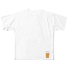 Hato_SHOPのお外で飲むビール フルグラフィックTシャツ