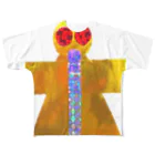 湯沢恵理　宇宙アイテムのメタリックお守り宇宙人フルグラフィックＴシャツ All-Over Print T-Shirt