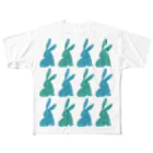 ついついのツイッターの色鉛筆ウサギ All-Over Print T-Shirt