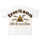 キッズモード某のフリー麺ソン フルグラフィックTシャツ
