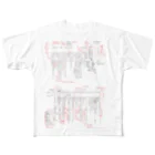 ハダカハレンチの演出書き込み台本風(第4回本公演『ハッカ』より) All-Over Print T-Shirt