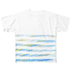 liliumの子供のらくがき【夏色ボーダー】 All-Over Print T-Shirt