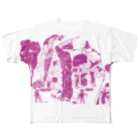 もびのりショップのクライマーシリーズ：どうぶつ英語 All-Over Print T-Shirt