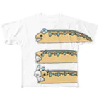 山村遥の寝袋うつぼとうさぎのぴぱ All-Over Print T-Shirt