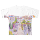 リンの工作室の城塞都市　崖の街 All-Over Print T-Shirt