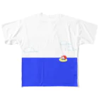 KING's cafeの夏の海 フルグラフィックTシャツ