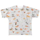 すずきいときちの水彩わんこ(グレー)  All-Over Print T-Shirt