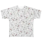 すずきいときちのシマエナガ総柄（グレー）  All-Over Print T-Shirt