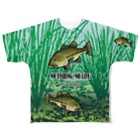 猫と釣り人のBLACK BASS1_1FB_C All-Over Print T-Shirt