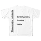 Medusasの3大栄養素 フルグラフィックTシャツ