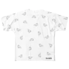 jm_corporationの折り紙風白文鳥 フルグラフィックTシャツ