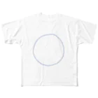 袴田章子／Shoko HakamadaのMARU-青 All-Over Print T-Shirt